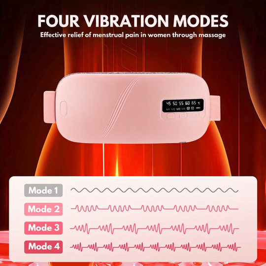 Cordless heated massage cushion used on the go