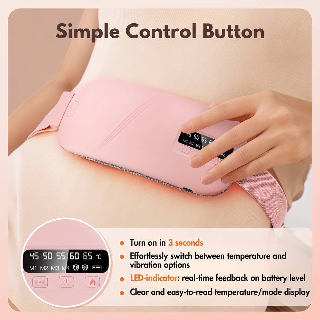 Heated cushion warming the body on a cold day
