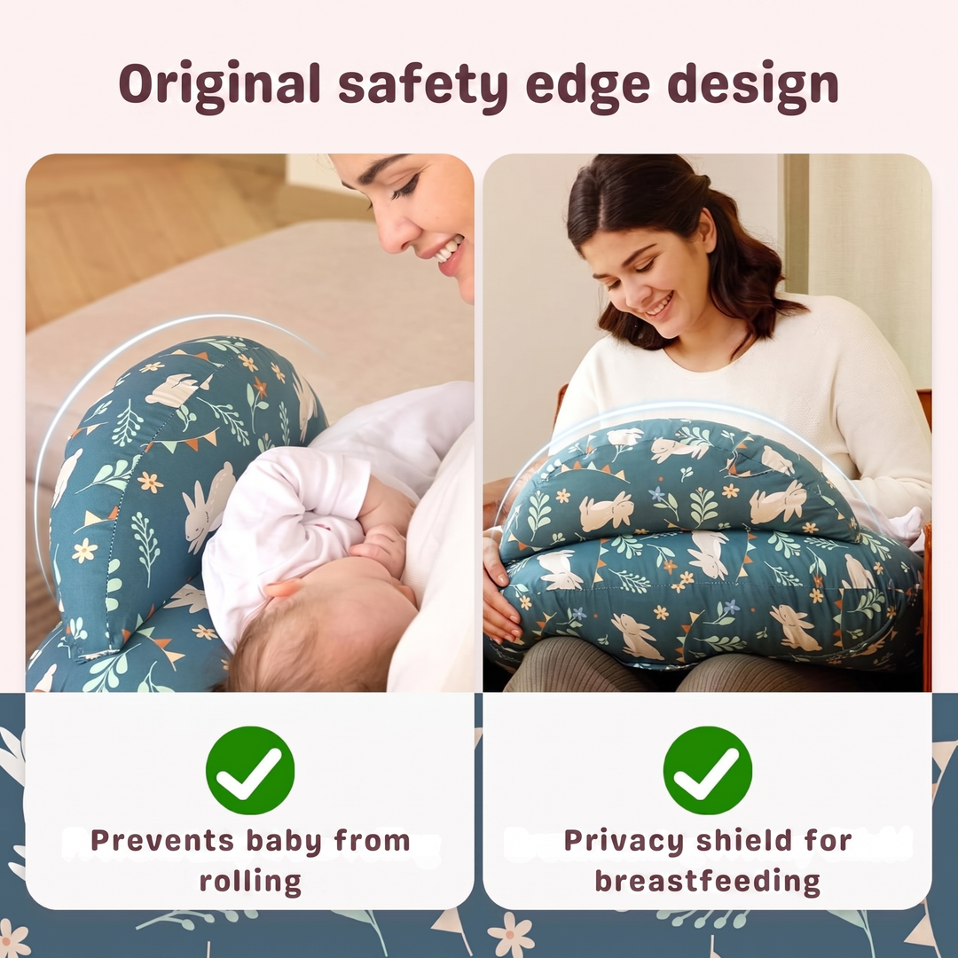 Comfortable nursing pillow for feeding on the go