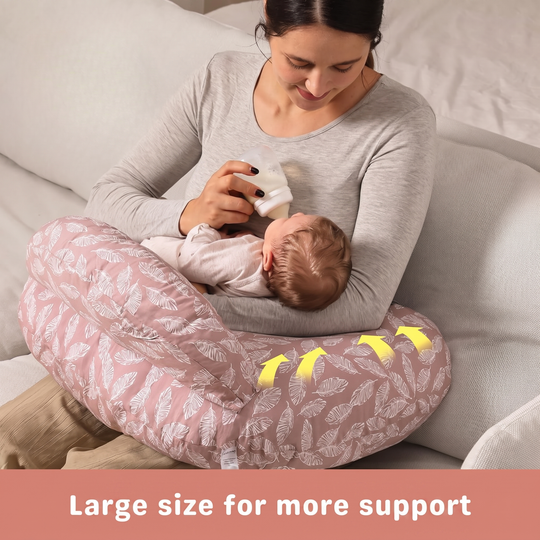 Nursing pillow secure and cozy for newborn baby