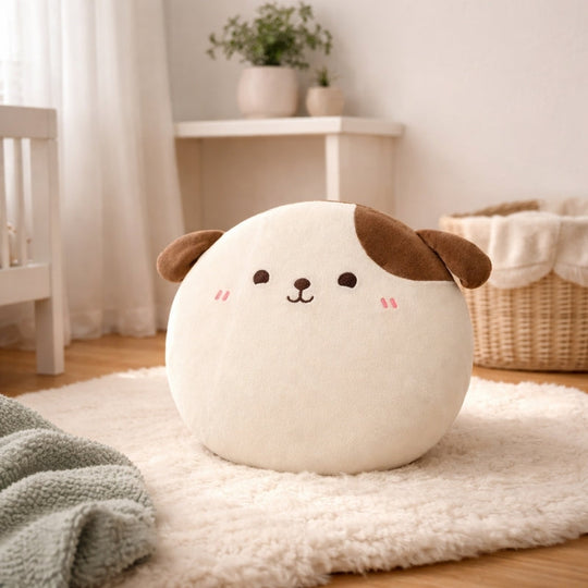 CozyPup Gentle Smile Dog Plush Toy — Clean Calming Quality