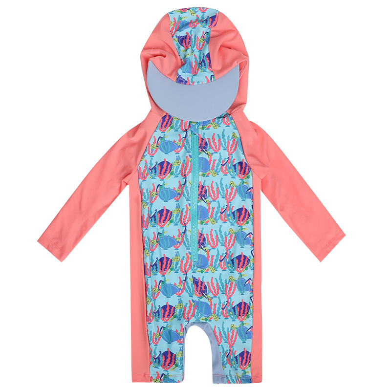 DinoTide kids swimwear swim set pink