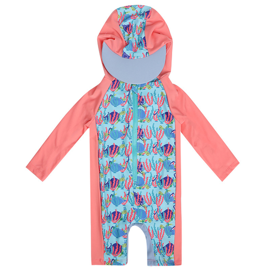 DinoTide kids swimwear swim set pink
