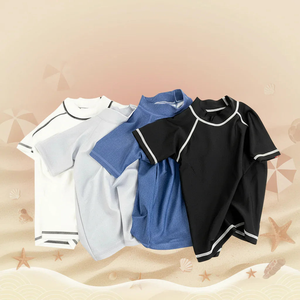 Stretchy lightweight kids swim shirt free movement