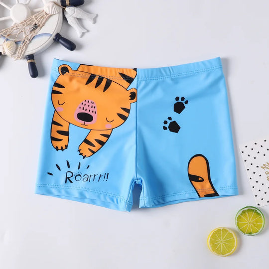 TideRunner kids swim trunks little tiger print