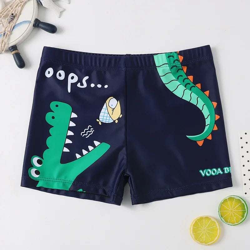 TideRunner kids swim trunks crocodile print