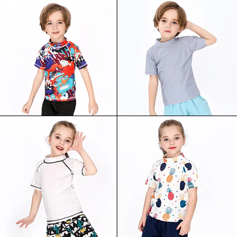 Kids swim shirt for holidays and water sports