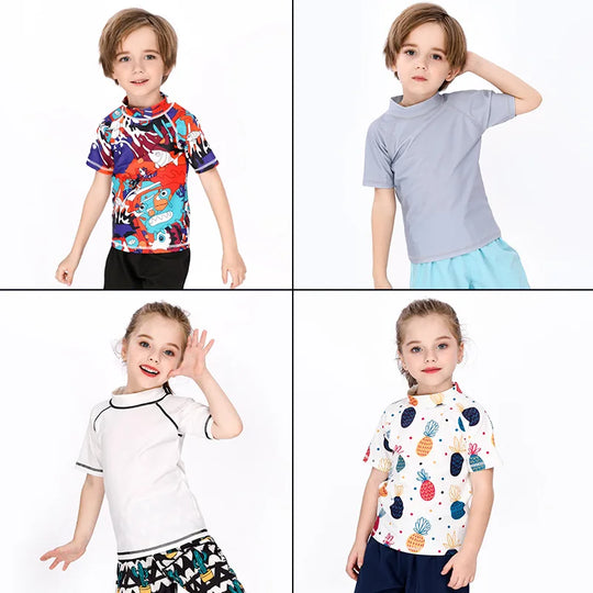 Kids swim shirt for holidays and water sports