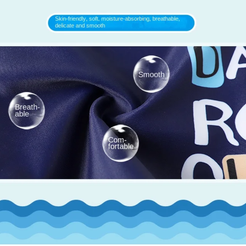 Playful print swim trunks for pool and holidays