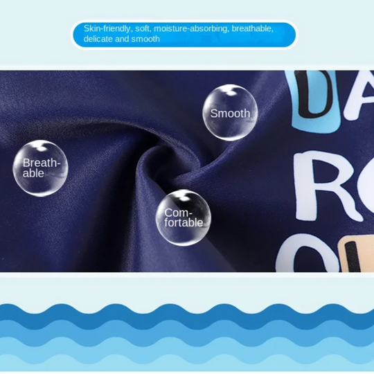 Playful print swim trunks for pool and holidays