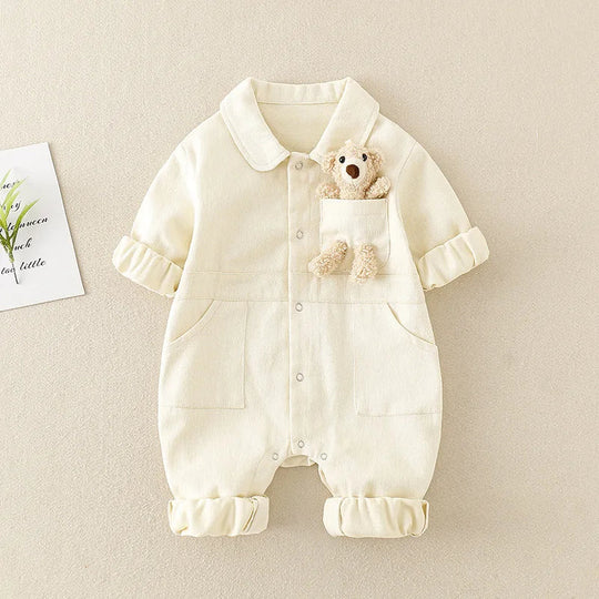 LittleDenim kids denim jumpsuit white