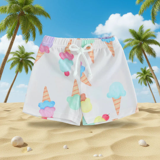SunPebble kids swim shorts ice creams
