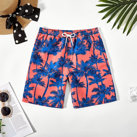 CoveDrift boys swim shorts coral