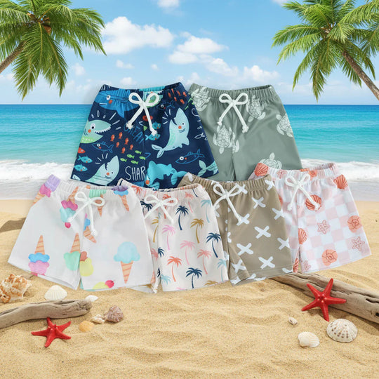 Machine washable kids swim shorts easy care