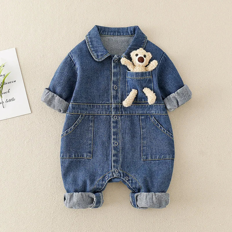 LittleDenim kids denim jumpsuit blue