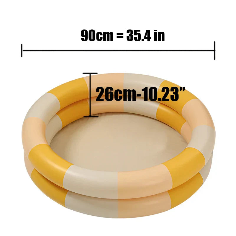 Compact inflatable pool for babies and toddlers