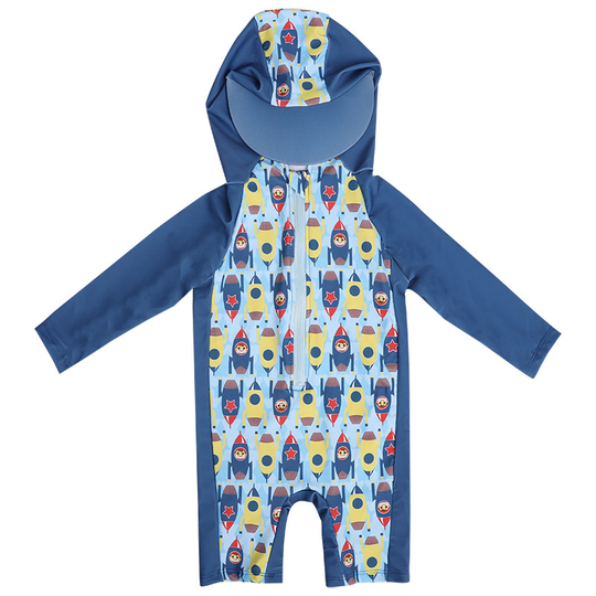 DinoTide kids swimwear UV swim set blue