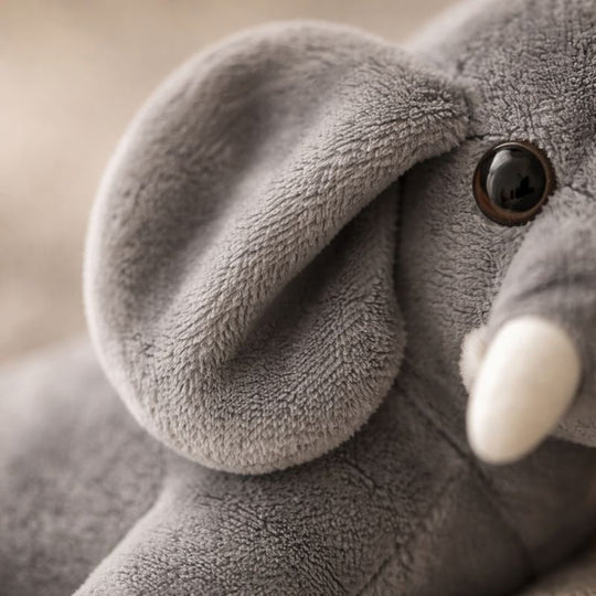 Kiroh Gentle Grey Elephant Plush Toy — Clean Quality & Calm