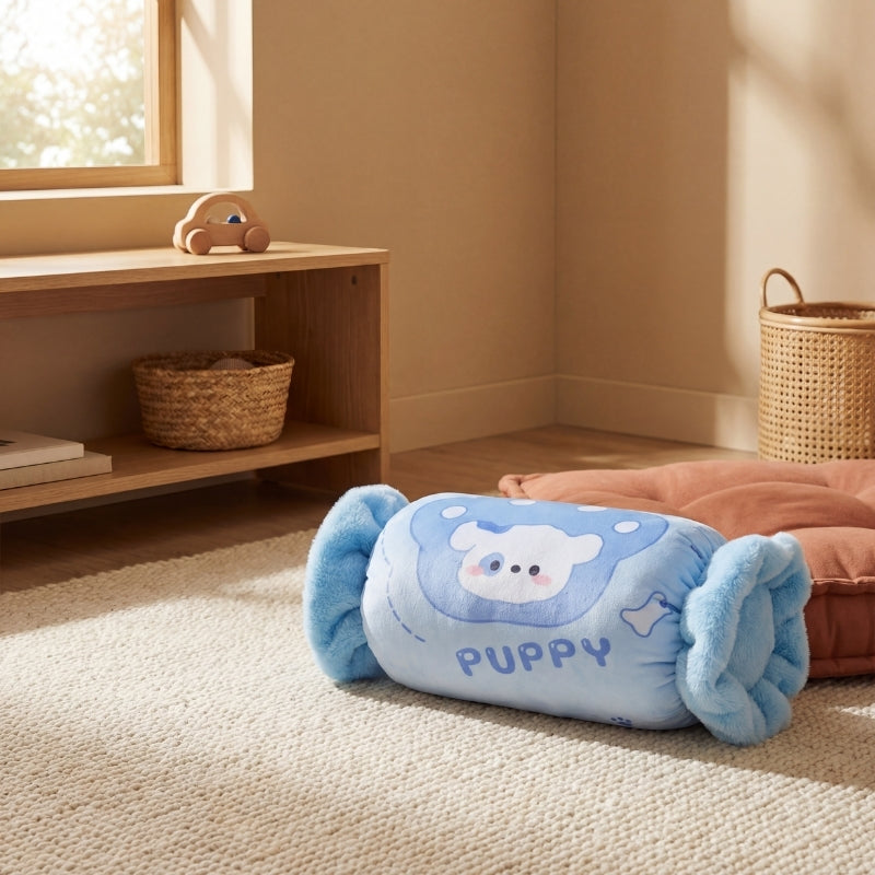 SweetBite Candy Plush Pillow Toy — Clean, Calming Quality for Kids