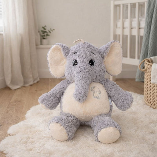 MellowTrunk Baby Elephant Plush Toy — Clean Calming Quality for Kids