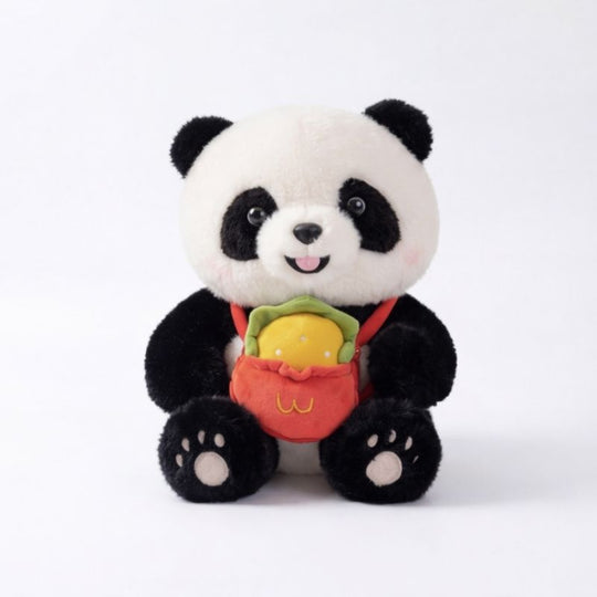 Burger Panda Plush Toy for Kids – Clean Stuffed Animal Calming Quality