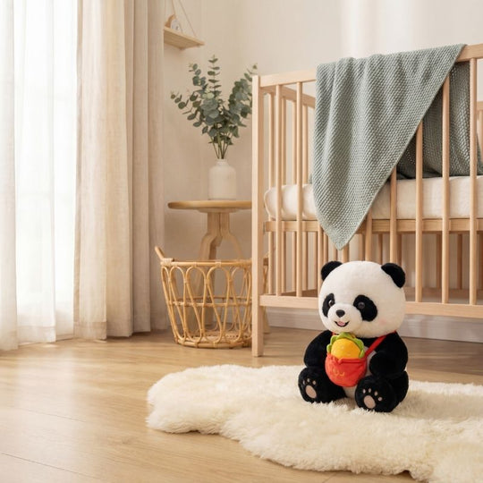 Burger Panda Plush Toy for Kids – Clean Stuffed Animal Calming Quality