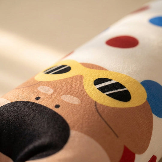 Orin Polka Dog Plush Bolster Toy — Modern Quality Companion
