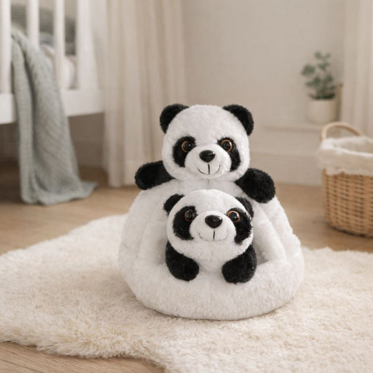 SnuggleNest Panda Plush Toy - Clean Baby Comfort Companion