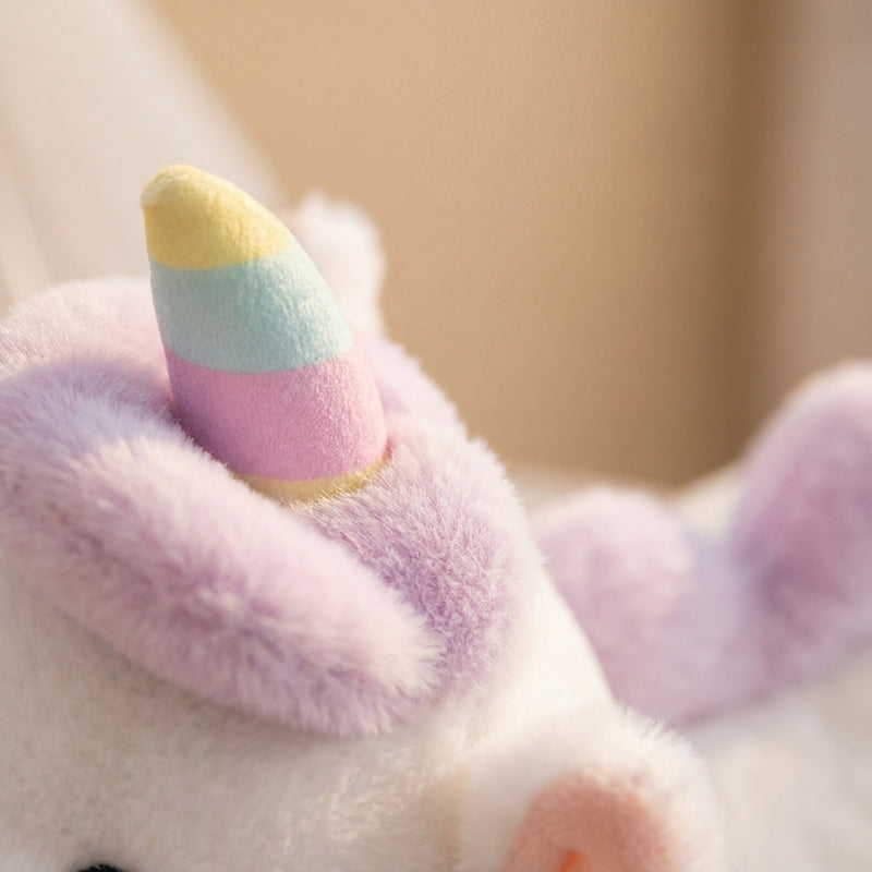 SnuggleSky Lying Unicorn Plush Toy – Baby Comfort Clean & Calm