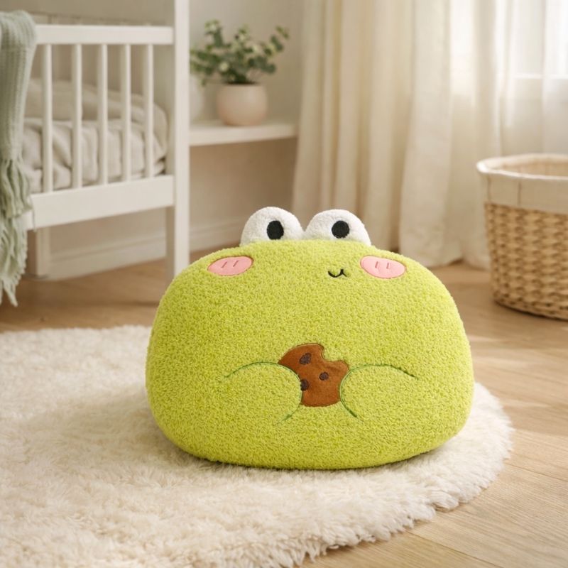 Cozy Meadow Frog Plush Toy — Clean, Calming Comfort for Kids