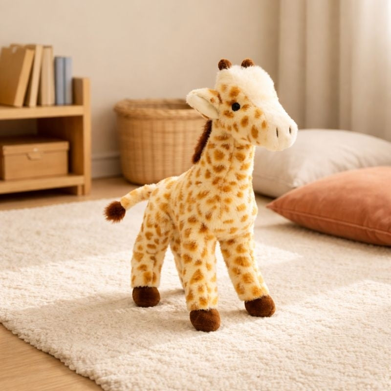 Silvia Standing Giraffe Plush Toy — Clean Modern Quality for Kids