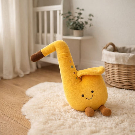 Sunny Saxophone Plush Toy  — Cozy Comfort Companion