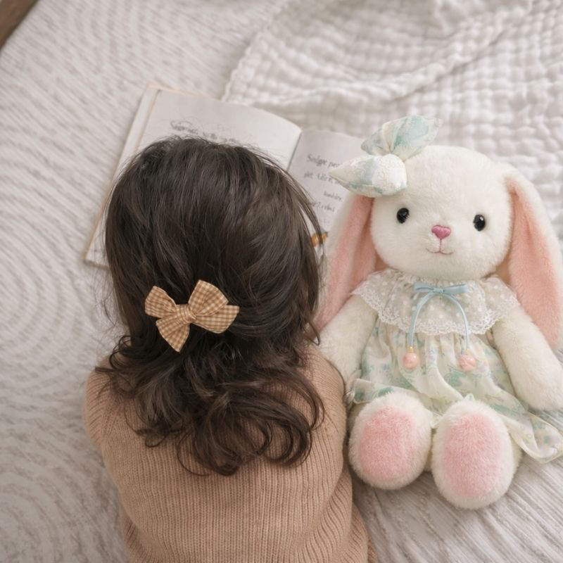 LunaNest Cuddle Bunny Plush Toy — Clean Modern Comfort