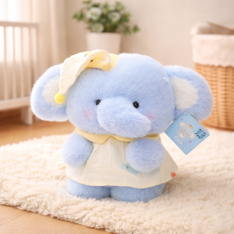 SnuggleTrunk Elephant Plush Toy - Baby Plush Toy Clean Modern Cuddle Toy