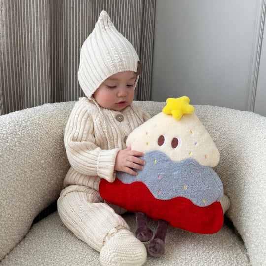 SweetSprout Cake Plush Cushion Toy — Modern, Calm Quality
