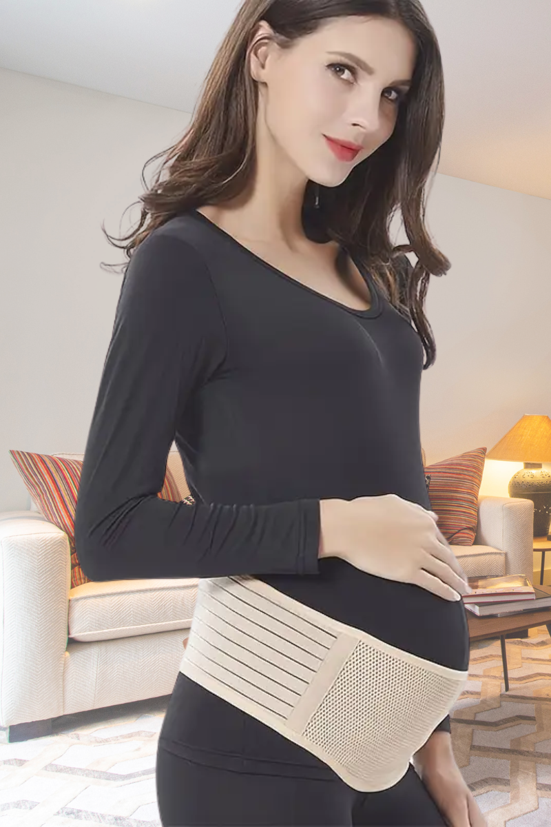 Pregnancy support belt with breathable adjustable design