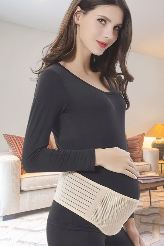 Pregnancy support belt with breathable adjustable design